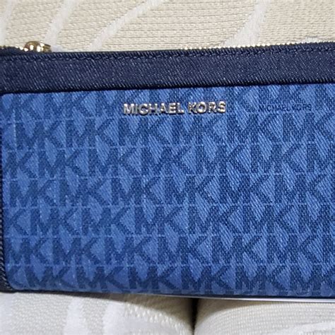 michael kors denim wallet|Michael Kors slim wallet women's.